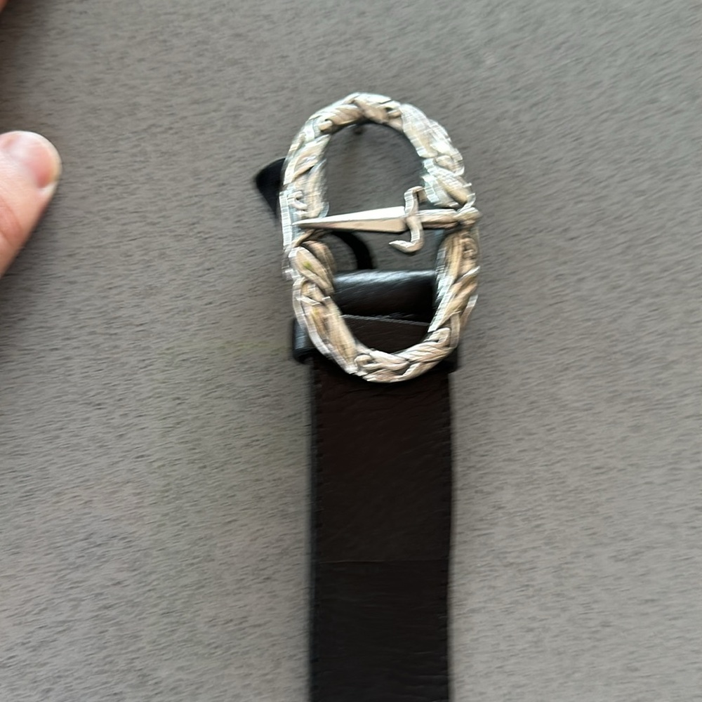 Paciotti black leather belt size 105 cm